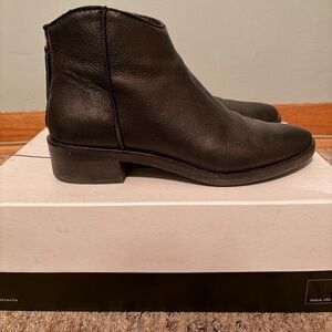 Dolce Vita Dark Leather Ankle Boots